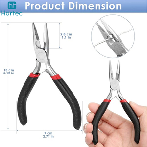 Wholesale Professional Carbon Stainless Steel Jewelry Making Pliers Mini Round Nose <b>Wire</b> Wrapping Beading Tools Set - Product Image 2