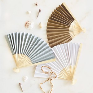 Éventail pliant en soie et papier de bambou à main, design personnalisé, artisanat pour décoration de fête, mariage et performance - Product Image 3
