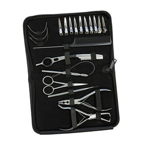 Kit d'outils pour extensions de cheveux, pinces professionnelles en acier inoxydable, ciseaux, peigne, clips, aiguille à boucle, perles, ensemble pour extensions de cheveux - Product Image 2