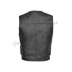 Chalecos de Cuero Genuino para Hombre, Último Modelo, al por Mayor, para Uso en Exteriores, Servicio Personalizado OEM, Chalecos de Cuero para Hombre en Grandes Cantidades - Product Image 2