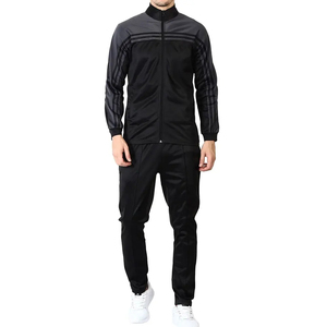 Ensemble de survêtement pour hommes, veste et pantalon de sport, léger, respirant, design confortable, idéal, de haute qualité, athlétique - Product Image 1