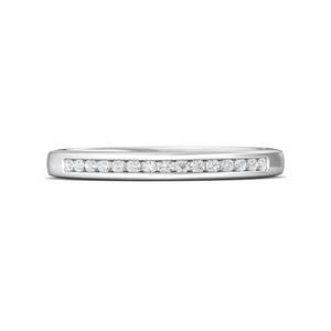 10K White <b>Gold</b> IGI Certified Lab Grown Channel <b>Set</b> Diamond Wedding Band 0.30 CTW Minimalist Rhodium Plated Stackable Gift <b>Ring</b> - Product Image 1