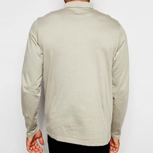 Jersey de manga larga de diseño personalizado para Polo, cuello vuelto, botón, tapeta, ajuste Regular, color piedra, venta al por mayor, Bangladesh - Product Image 2