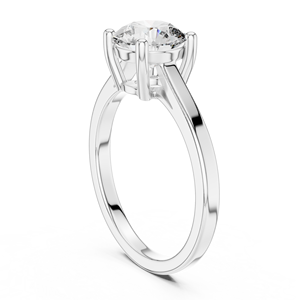 Anillo de compromiso de plata de ley 925 con moissanita de corte redondo al por mayor, fabricante y proveedor OEM ODM de joyería - Product Image 3