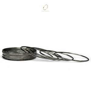 Ensemble de bracelets ronds en acier inoxydable de luxe plaqué rhodium argenté pour femmes, bijoux de mariage indiens en gros pour usage quotidien - Product Image 3