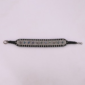 Luxury 925 Sterling Silver Threaded <b>Bracelet</b> with Natural Black <b>Opal</b> & Diamond for Women-Wedding Party & Gift Jewelry - Product Image 2