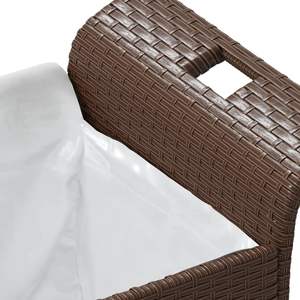 Brown Polyethylene Rattan <b>Garden</b> <b>Bench</b> 45.7 X 18.1 X 22.4 Inches Durable Outdoor Patio Furniture - Product Image 6