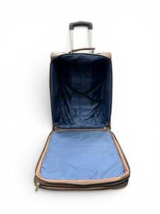 Ensemble de bagages en cuir de vachette turquoise style western, 3 pièces – Valises de voyage en cuir repoussé avec roulettes pivotantes - Product Image 3