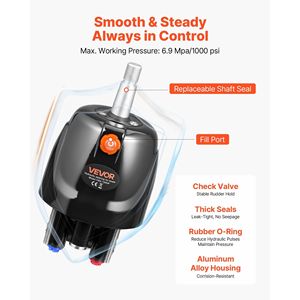 Kit de Sistema de Dirección Hidráulica para Barcos de 150 HP, Bomba de Timón de 6.9 MPa/1000 psi, Cilindro de Bloqueo Bidireccional para Motores de Barcos de 150 HP - Product Image 3