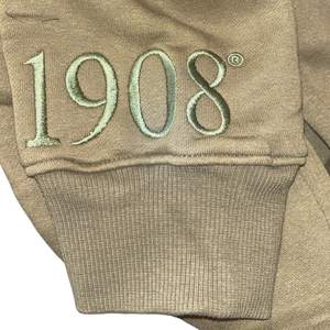 Sweat-shirt d'hiver pour femme en molleton vert olive 100 % coton, broderie lettres grecques, col rond premium, décontracté, de la marque Sorority Inc. - Product Image 3