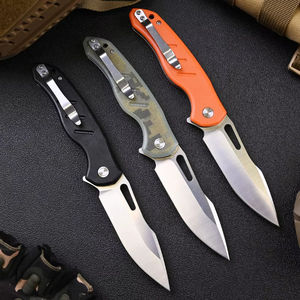 Couteau de poche pliant de camping Bowie en acier Damas de haute qualité, vente en gros, ODM, OEM, pour la survie en extérieur et le bricolage - Product Image 3