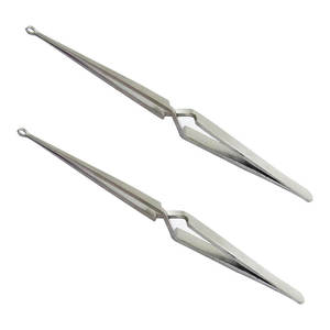 แหนบปลายโค้งสแตนเลสสตีล DANTRIC IMPLANTS ป้องกันไฟฟ้าสถิตและไม่เป็นแม่เหล็ก สำหรับใช้กับคิ้วและการวางพิน - Product Image 6