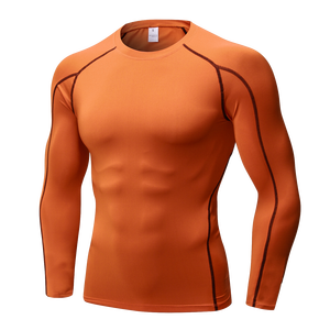 Camiseta Deportiva de Manga Larga para Hombre, Cuello Redondo, Secado Rápido, Corte Regular, Tejido Satinado Transpirable, Color Negro - Product Image 5