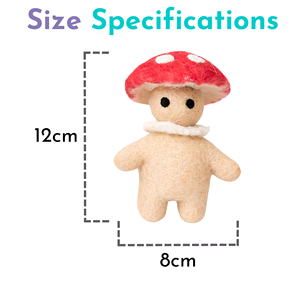 Juguete de Personaje de Hongo Hecho a Mano con Fieltro y Lana, con Gorro Rojo y Puntos Blancos, para Decoración Infantil de Interiores y Juego de Imitación - Product Image 5