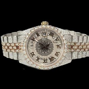 Splendid Diamond <b>Watch</b> Men Analog Quartz Luxury <b>Case</b> Roman Numeral Deployment Clasp 28mm Sapphire Crystal ETA Movement 10m Water - Product Image 3
