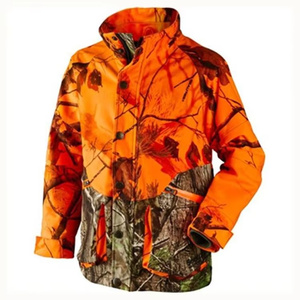 Veste de chasse en softshell pour adultes unisexe, doublure en polaire, imperméable, silencieuse, imprimé camouflage Upland - Product Image 3