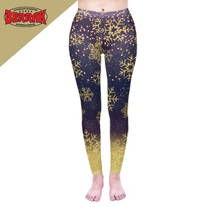 Legging doré flocon de neige pour femmes, nouveau pantalon de Fitness, Punk, élastique, - Product Image 1