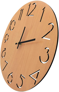 <b>Wooden</b> <b>Wall</b> <b>Clock</b> for Home Living Room Kitchen Bed room Restaurant <b>Wall</b> Art decorative Wood <b>Wall</b> Hanging <b>Clock</b> buraq handicraft - Product Image 2