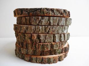 Rustic Handmade Wooden Coasters for Cups and Mugs, Natural Wood <b>Drink</b> Mat Set for Coffee, Tea, Beverages, Glasses, Dining Tables - Product Image 2