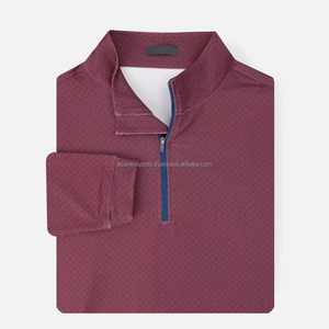 เสื้อสเวตเตอร์แบบสวมหัวมีซิปมีฮู๊ดของผู้ชายเสื้อกันลมมีฮู้ดผ้าฟลีซโพลีเอสเตอร์น้ำหนักเบาปักโลโก้กอล์ฟดีไซน์1/4ออกแบบได้ตามต้องการ - Product Image 3