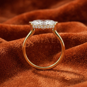 18K Gold Plated Marquise Moissanite <b>Solitaire</b> <b>Ring</b> moissanite Diamond Bridal Jewelry Women USA Luxury - Product Image 3
