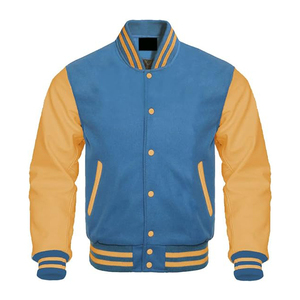 Manufacturers for Clothing Brand Custom PU Leather Sleeve Letterman <b>Men</b> Varsity Jacket - Product Image 1