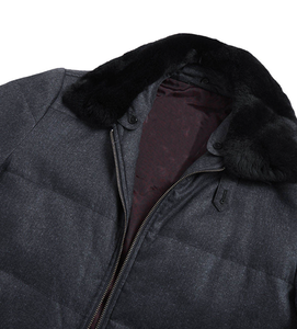 Chaqueta Acolchada con Capucha y Cuello Alto para Hombre AQTQ, Cierre de Cremallera, Forro de Piel Sintética, Resistente al Viento, Secado Rápido, Estilo Urbano Informal para Invierno - Product Image 3