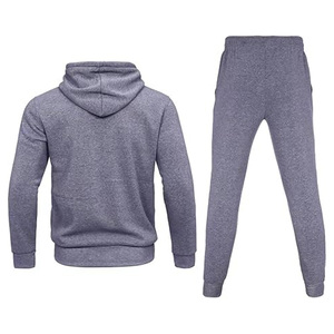Ensemble de survêtement unisexe d'hiver doublé polaire en coton confortable et sportif, avec sweat à capuche zippé et pantalon de jogging avec poches, idéal pour le jogging et la détente - Product Image 4