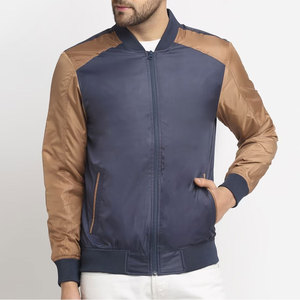 Blouson bomber personnalisé pour homme, en nylon imperméable, léger et rembourré, avec broderie de logo personnalisé - Product Image 1