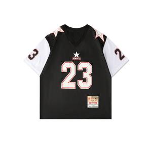 Jersey de Fútbol Americano Personalizado OEM con Cuello en V y Malla, Estilo Urbano Holgado, Transpirable, de Poliéster, Ropa Deportiva Personalizada para Equipos - Product Image 1