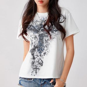 เสื้อยืดสตรีทแวร์ลายกราฟิกสไตล์วินเทจ ลุคย้อนยุค ขาดๆ แบบสกรีนพิมพ์ คอกลม แฟชั่นลำลอง - Product Image 1