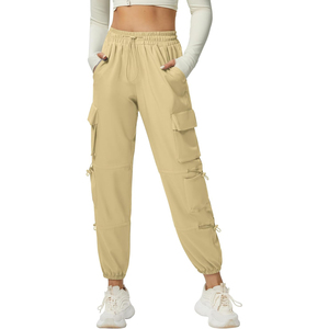 2026 Fashion Breathable Women Autumn Long <b>Thermal</b> Drawstring Casual Lightweight Windproof Cargo <b>Pants</b> for Women Cargo <b>Pants</b> - Product Image 5