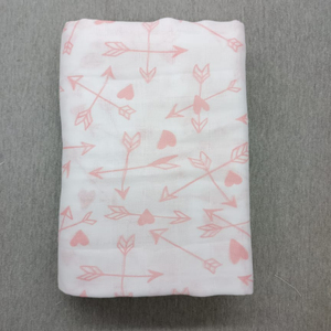 Newborn White Pure Cotton Spring Autumn Thin <b>Swaddle</b> <b>Blanket</b> with Bow Hat for Upto 9 Months Baby Wholesale - Product Image 3