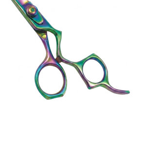 Rainbow Stainless Steel Hair Scissors Salon <b>Barber</b> Cutting Shears Straight <b>Blade</b> Right Hand Use Made in Pakistan - Product Image 5
