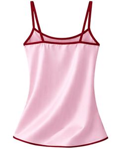 <b>Light</b> Pink Red Satin Women Pajama Set Silk Sleepwear Spaghetti Strap Cami And Shorts Soft Luxury Nightwear Summer <b>Lounge</b> Set - Product Image 4