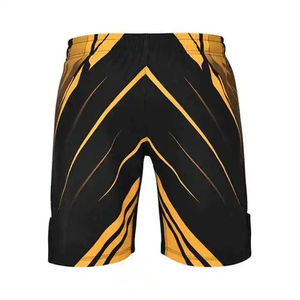 Pantalones Cortos de Boxeo de Satén Azul para Hombre, Cintura Elástica Blanca, 100% Algodón, Logotipo Personalizado Impreso con Transferencia Térmica en la Parte Delantera, Tela de 100g - Product Image 2
