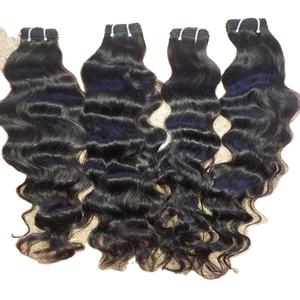 Indian Remy Natural Black 20-Inch Straight Wave Bundles Unprocessed Raw Human <b>Hair</b> <b>Extensions</b> with Double Drawn Ends - Product Image 1