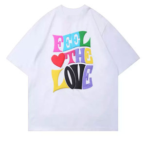 Nouveaux T-shirts personnalisés imprimés en relief 2026 – Vente en gros de T-shirts imprimés en relief grandes tailles pour les meilleures ventes - Product Image 1