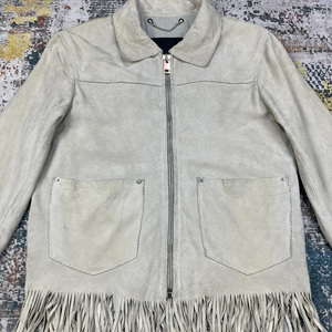 Chaqueta de Cuero de Gamuza Unisex Premium con Flecos, Tacto Suave, Estilo Occidental, Venta al Por Mayor OEM - Product Image 2