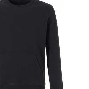 Sweat-shirt personnalisé en chenille noire à col rond, broderie de lettres grecques, manches longues, avec poche kangourou, vente en gros, OEM - Product Image 3