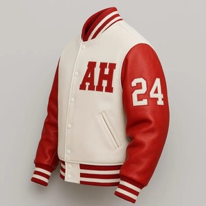 Chaqueta de Béisbol Juvenil Unisex de Marca de Moda con Parches Bordados de Cuero, Cuello Alto, para Invierno, con Letras Frontales, Estilo Urbano - Product Image 6