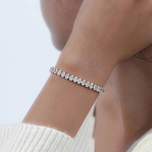 Most Selling Trendy Lab Grown Diamond Gold <b>Silver</b> Plated Luxury <b>Bracelet</b> for Modern Women Party Wear Everyday Style Available - Product Image 5