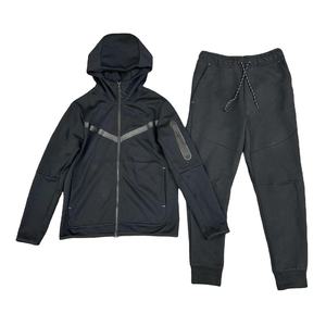 Ensemble de survêtement 2 pièces OEM personnalisé, écologique, séchage rapide, en coton épais délavé à l'acide, style streetwear, avec sweat à capuche et pantalon à fermeture éclair - Product Image 6