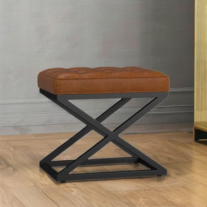 Tabouret Ottoman Pouf de Rangement Moderne Minimaliste Carré en Acier Inoxydable Léger pour Hôtel Chambre à Coucher Salle à Manger Salon - Product Image 2