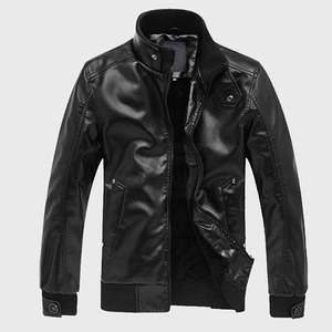 Low Price High Quality Custom Logo Printed Men's Casual <b>Leather</b> <b>Winter</b> <b>Jacket</b> Plus Size Customized Color Lightweight Durable - Product Image 1