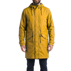 Veste imperméable à capuche avec cordon de serrage à la taille, résistante à l'eau, à manches longues – Grande Vente - Product Image 1