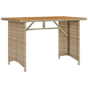 Conjunto de Comedor de Jardín de Ratán Sintético PE Beige de 3 Plazas, Resistente a los Rayos UV, Cómodo y Elegante - Product Image 5