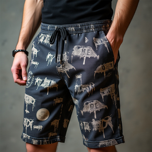 กางเกงมวยไทยผู้ชายแฟชั่น นุ่มสบาย ยืดหยุ่น ทรงสปอร์ต 100% โพลีเอสเตอร์ แห้งเร็ว ระบายอากาศดี สินค้ามาใหม่ - Product Image 6