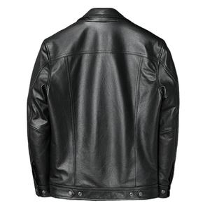 2025 Nueva chaqueta de piel de vaca para hombre, chaquetas informales de cuero genuino para hombre, abrigo de cuero Natural Real, ropa de primavera y otoño - Product Image 3