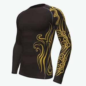 Custom Dry Fit <b>Compression</b> <b>Shirt</b> <b>Men</b> Long Sleeve Rash Guard Gym Tight Athletic Top Printed MMA Bodybuilding Fitness Wear - Product Image 4